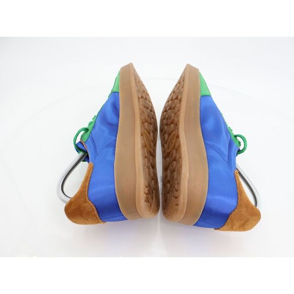 Jeffrey Campbell Keys Sneaker Womens 9 Blue Green Satin Lace Up Shoes Fashion - Picture 9 of 12